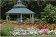 Gazebo with flower bed